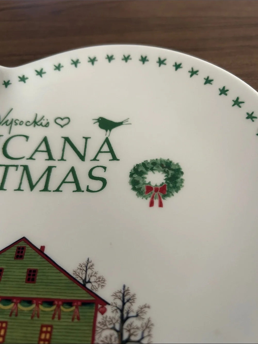 Charles Wysockis Americana Christmas Dish by Nikko